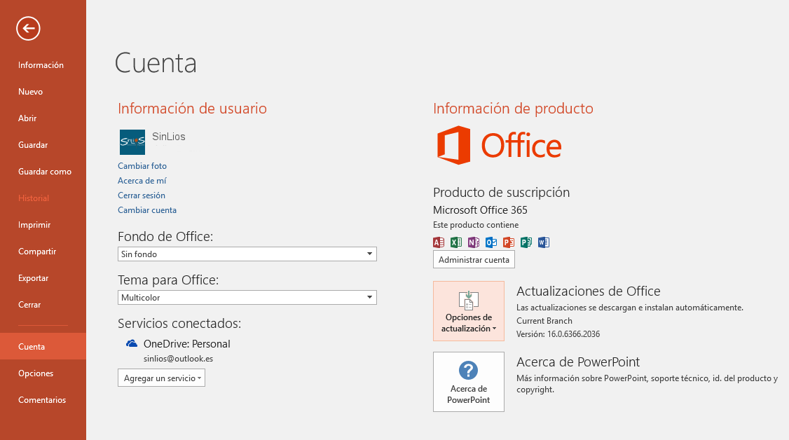 Actualizar Microsoft Office